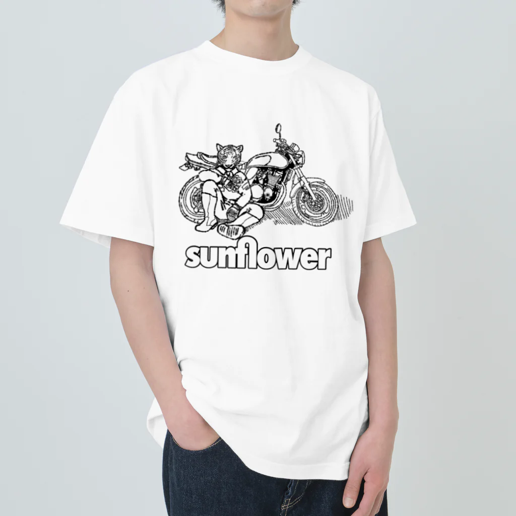 sunflowerのsunflower Riceくん Heavyweight T-Shirt