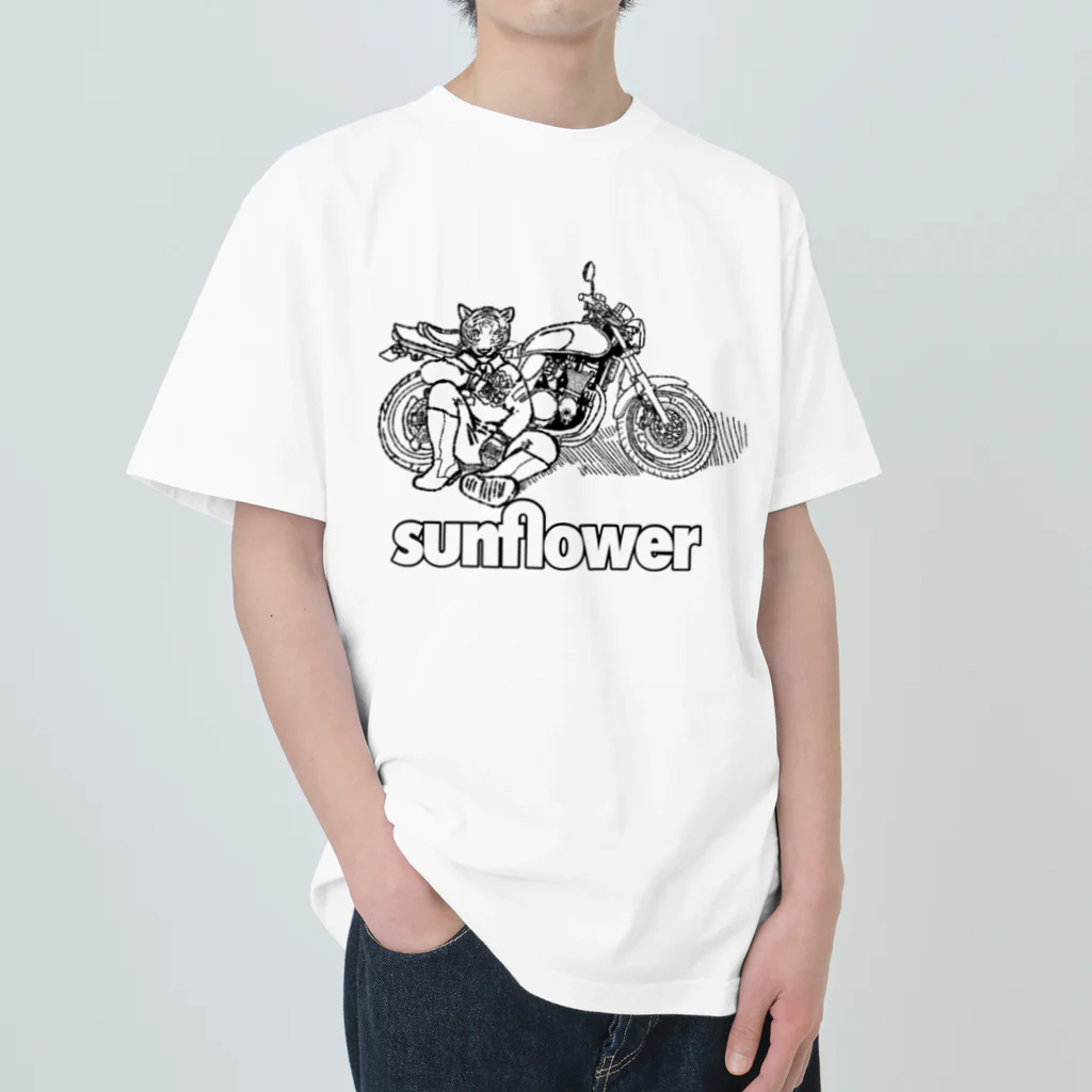 sunflowerのsunflower Riceくん ヘビーウェイトTシャツ