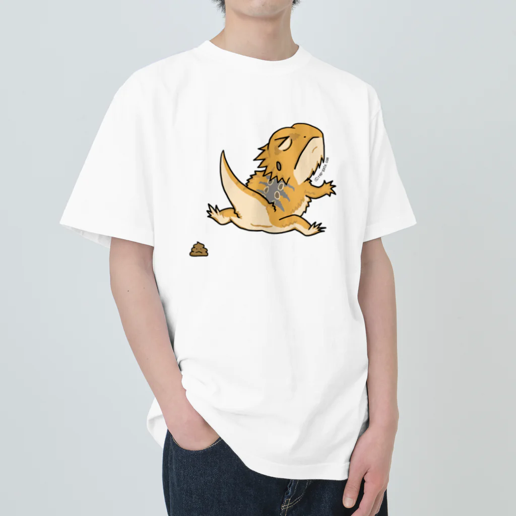 もむのふの爬虫類グッズやさんのフトアゴちゃんうんち（スタンプ版） Heavyweight T-Shirt