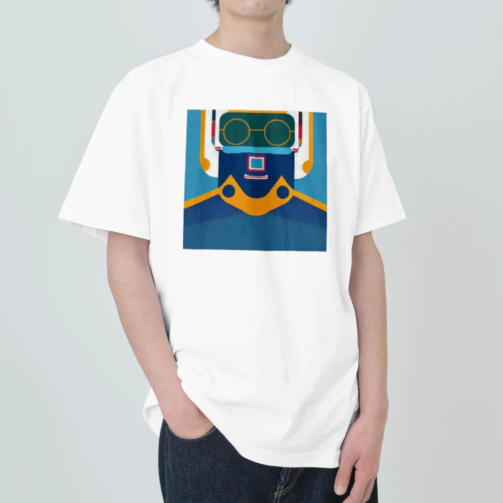 persona_1のレトロロボットくん ヘビーウェイトTシャツ