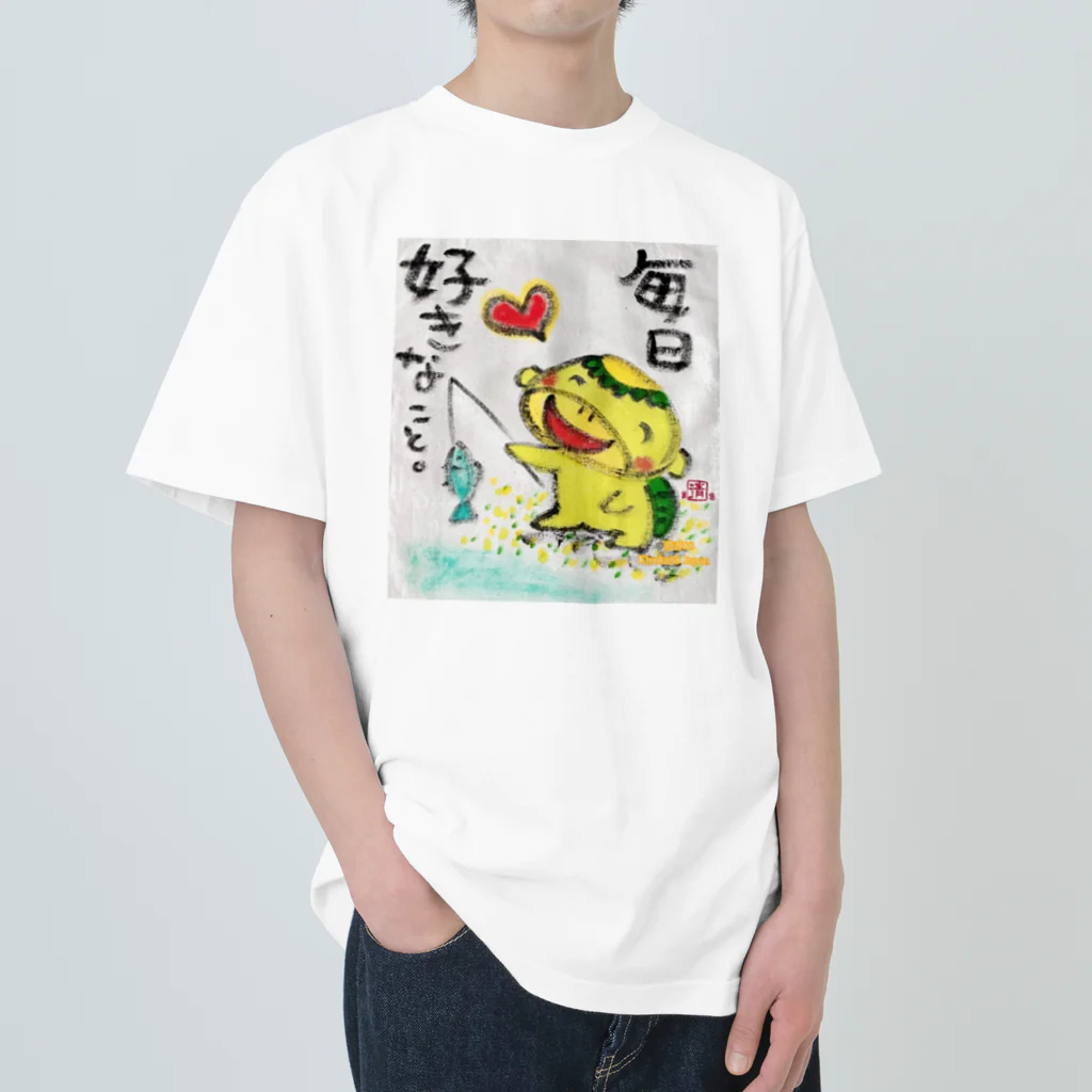 KIYOKA88WONDERLANDの毎日好きなことカッパくん ヘビーウェイトTシャツ