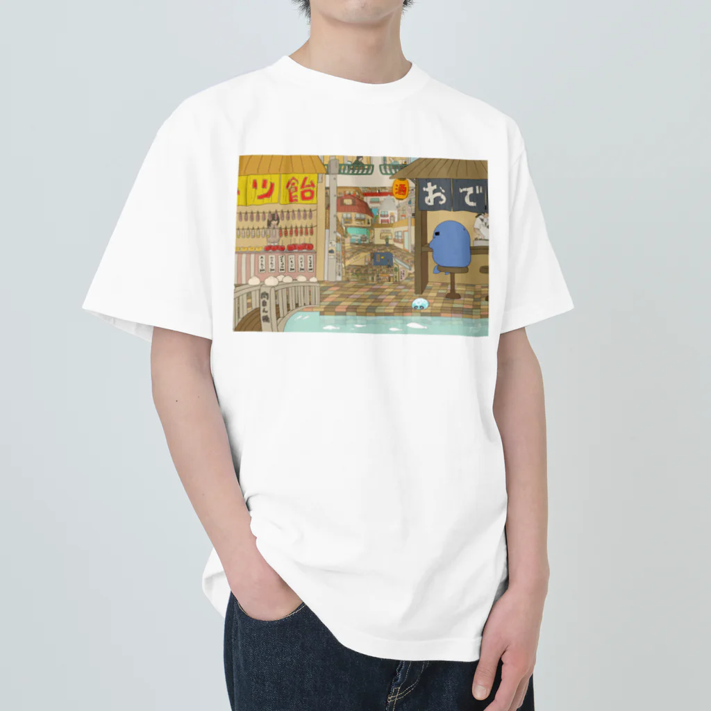 雪之丞ଳ⸒ ⸒の【くらげのくらー】おでん屋台と肉まん橋 Heavyweight T-Shirt