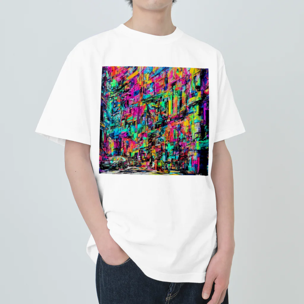 TakashiSの vivid gas station Heavyweight T-Shirt