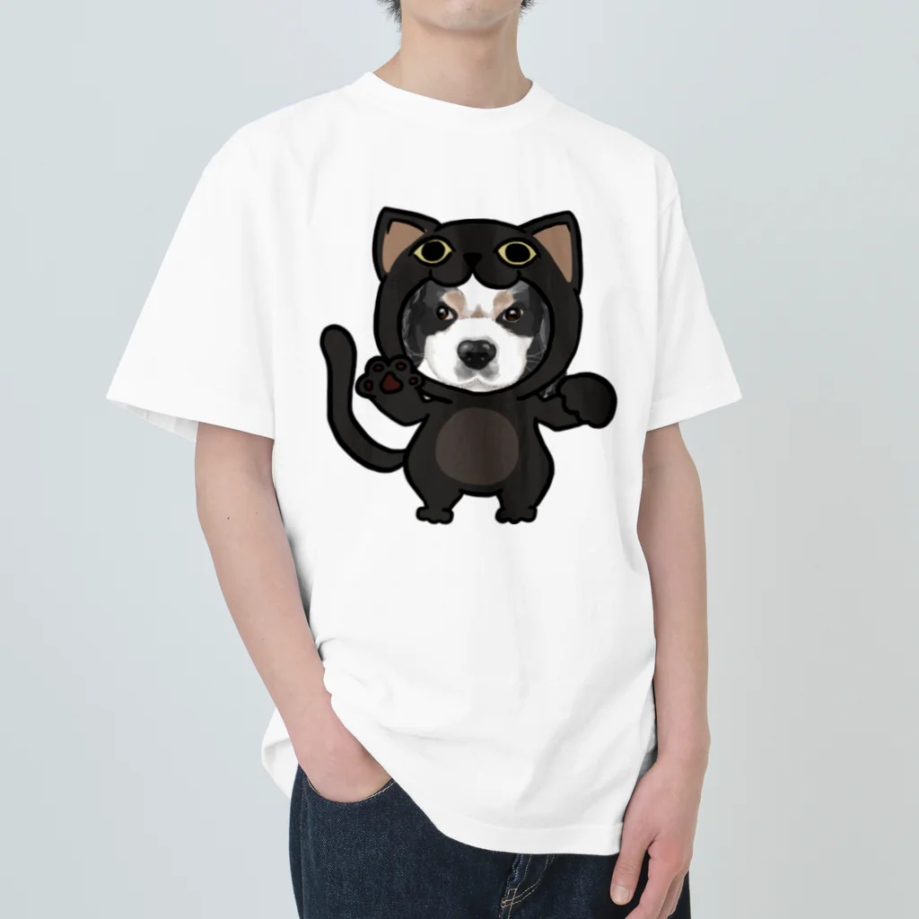 みきぞーん｜保護猫 ミッキー画伯と肉球とおともだちのmaruku ヘビーウェイトTシャツ