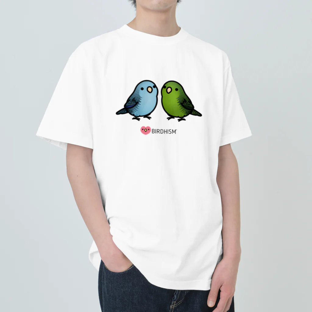 Cody the LovebirdのChubby Bird 仲良しサザナミインコ Heavyweight T-Shirt