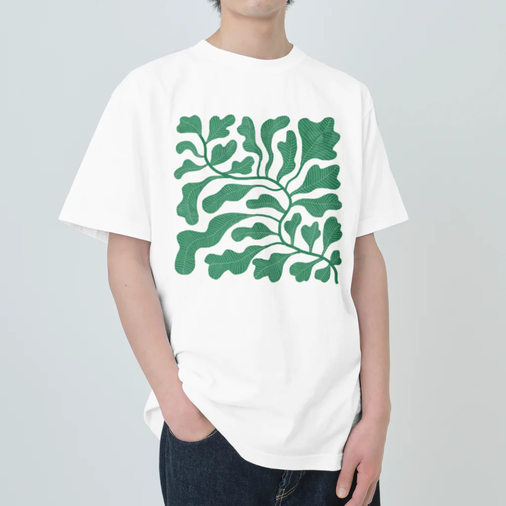 alpacanokyodaiのLeaf2  Heavyweight T-Shirt