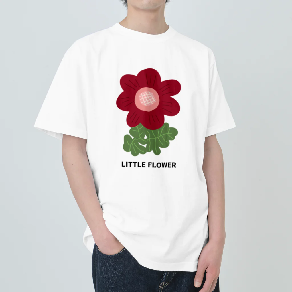 4_seasonのLITTLE FLOWER(RED) ヘビーウェイトTシャツ