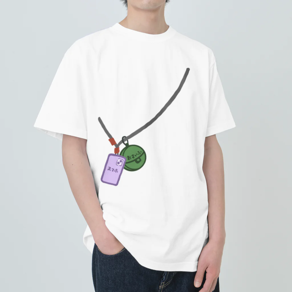 Andiamoのスマホとおさいふ Heavyweight T-Shirt