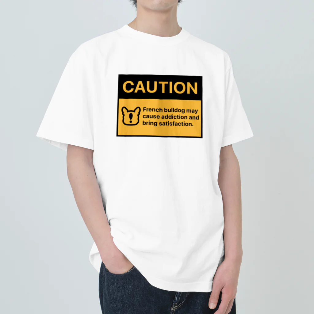 PISTACHIO FACTORYのCAUTION FRENCHIE ヘビーウェイトTシャツ