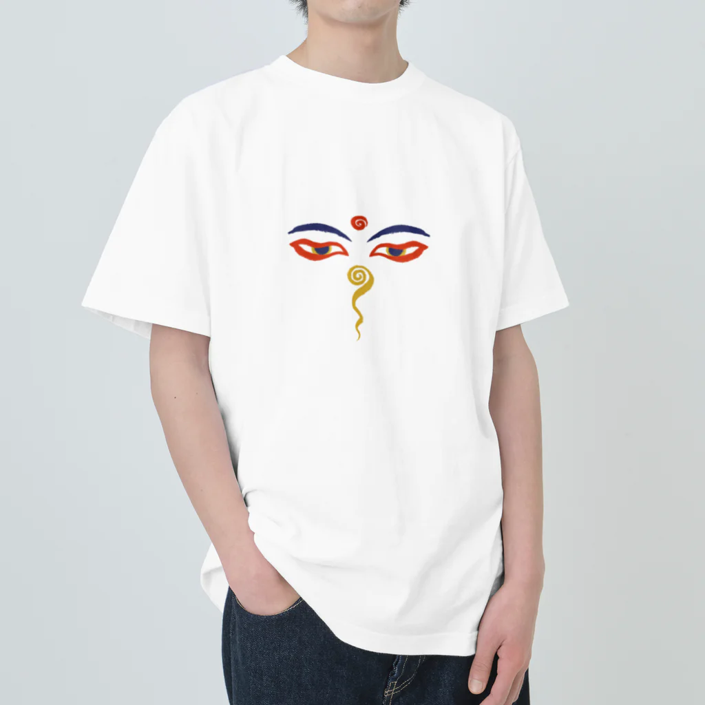 IZANAMI by Akane YabushitaのWisdom Eyes（ブッダの瞳） Heavyweight T-Shirt