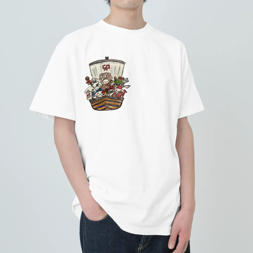 なないろ卯さぎの七福卯神 Heavyweight T-Shirt