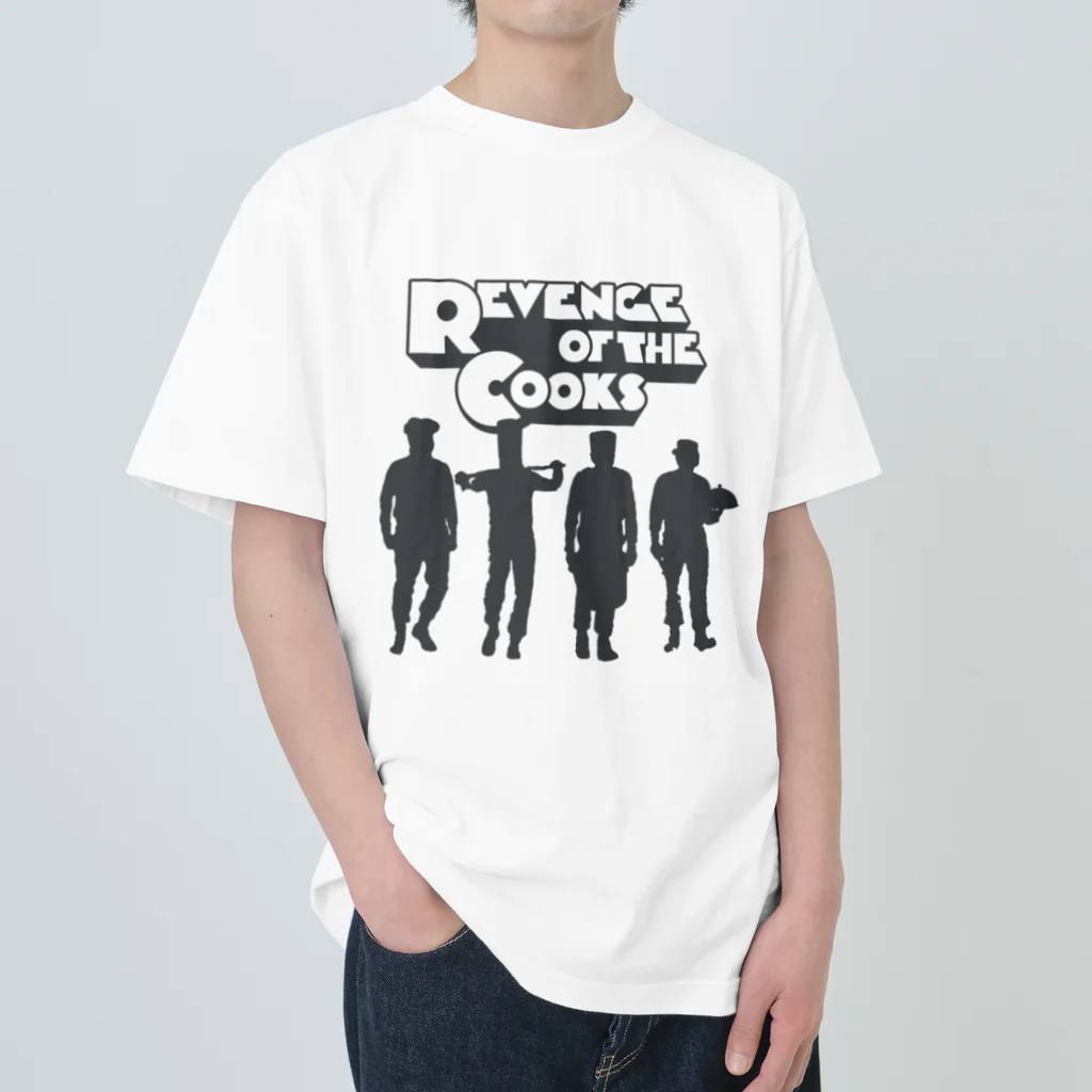 microloungeのREVENGE OF THE COOKS（黒） ヘビーウェイトTシャツ