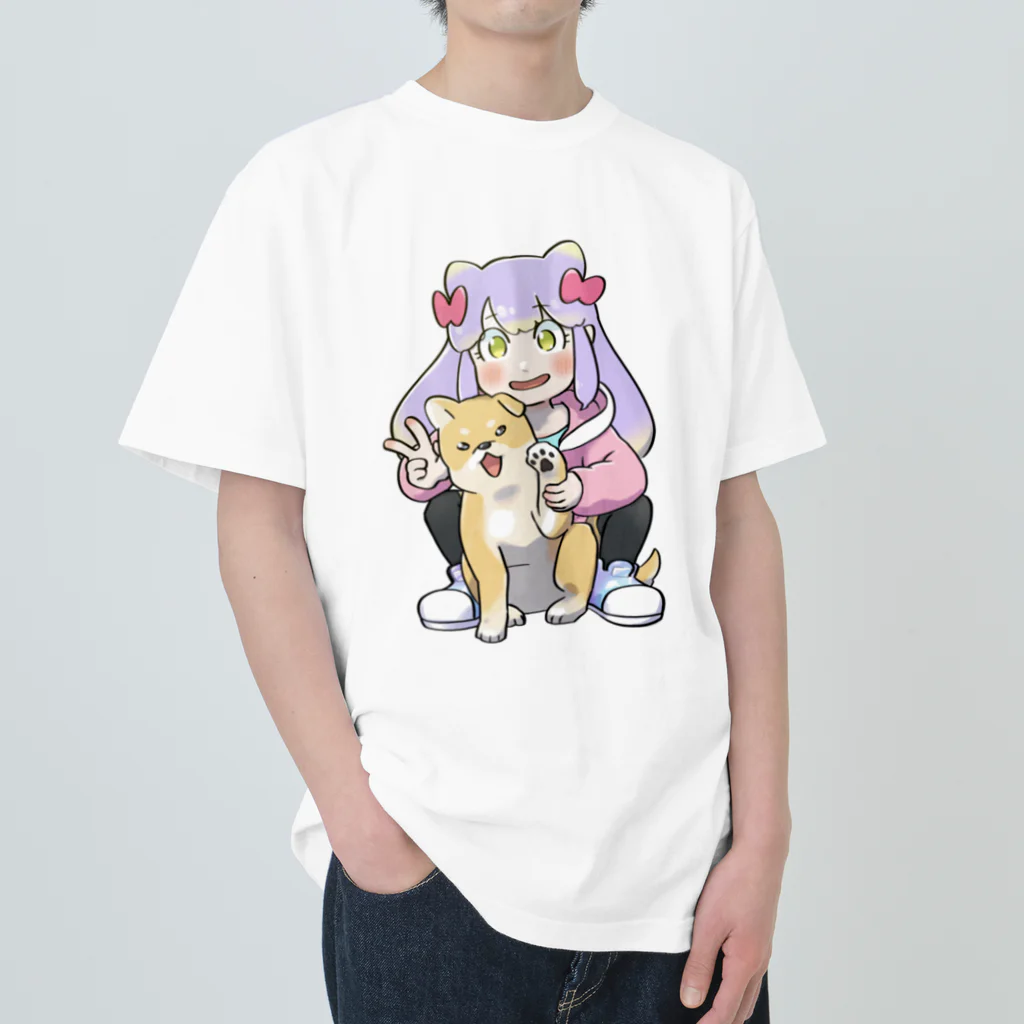 よなよなこうもりのいぬとよなこちゃん Heavyweight T-Shirt