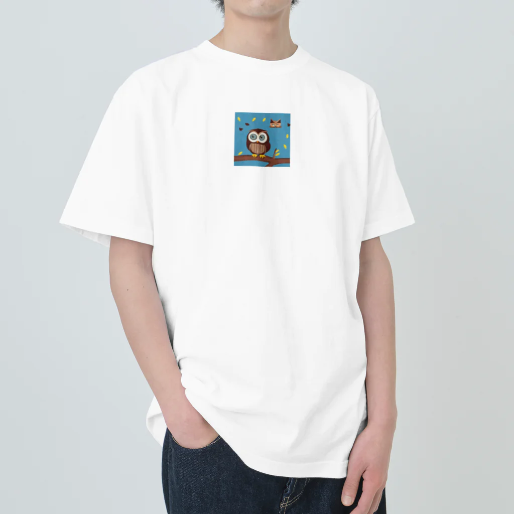 htomitaのフクロウ Heavyweight T-Shirt