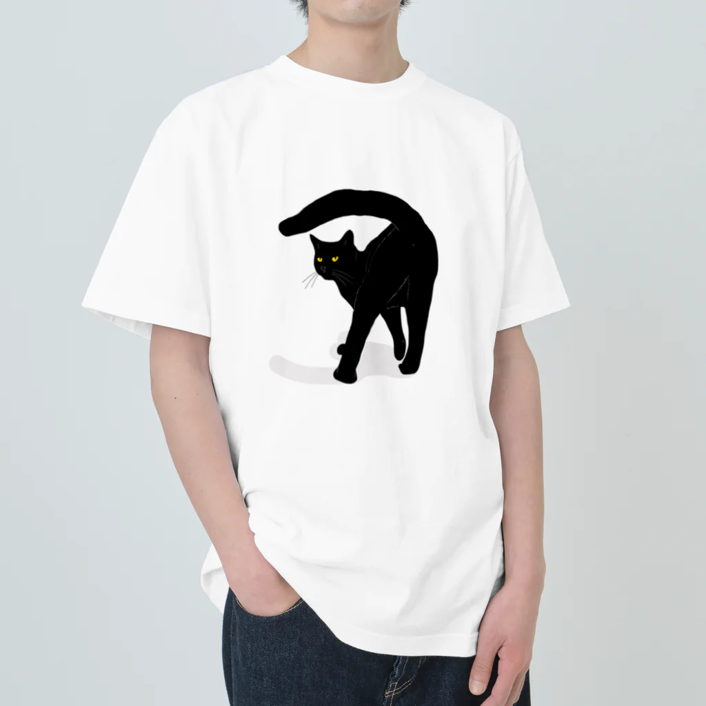 小鳥と映画館の黒猫たんのおちりが堪能出来る権利の付与 ロゴ無し Heavyweight T-Shirt