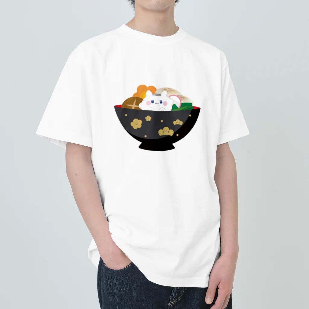 Kawaii-Japanのお雑煮の中のおにぎりさん Heavyweight T-Shirt