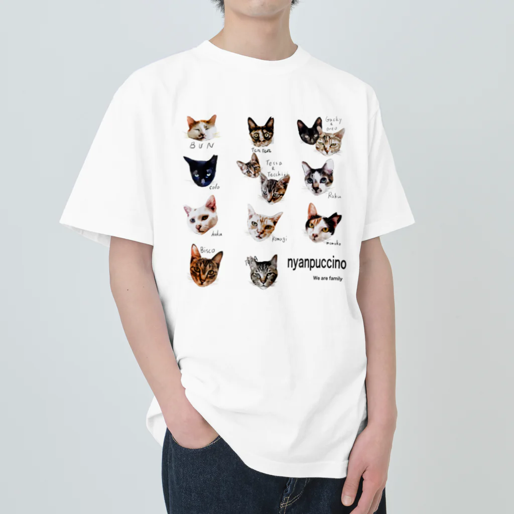 保護猫カフェ　にゃんプチーノの2022年　にゃんプチーノ　１期生 ヘビーウェイトTシャツ