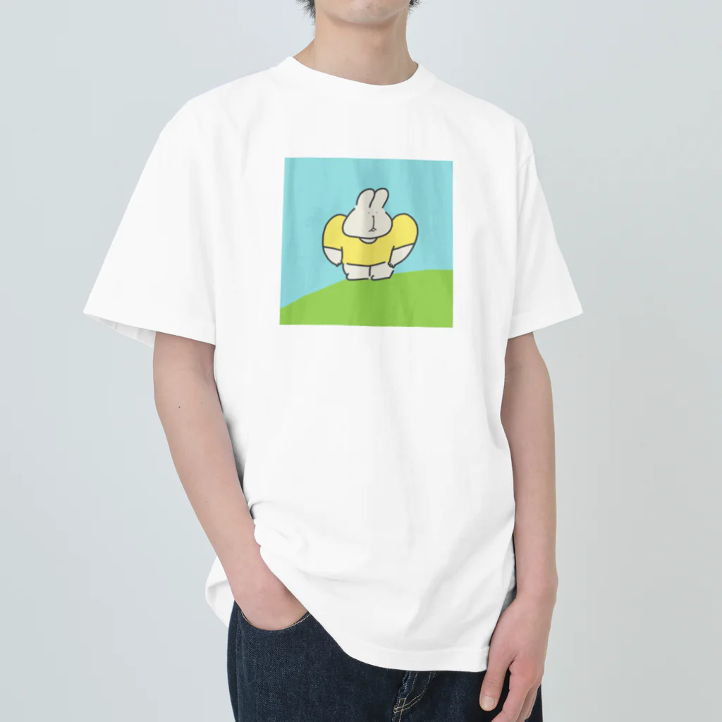 ひふみのいかり肩うさぎ ヘビーウェイトTシャツ