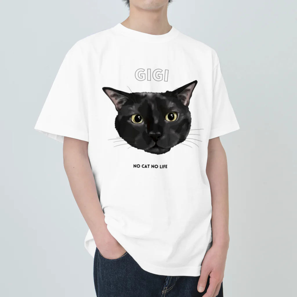 猫のイラスト屋さんのgigi Heavyweight T-Shirt