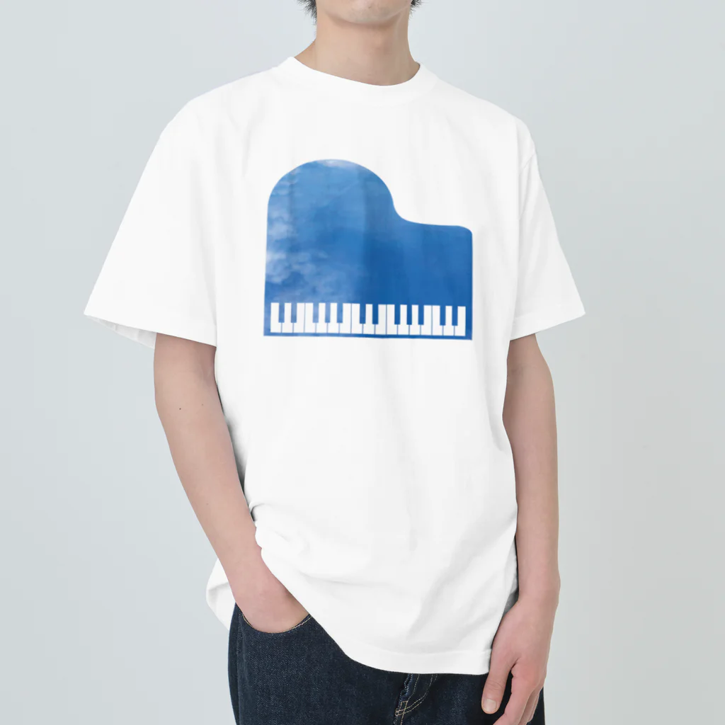 chicodeza by suzuriの青空ピアノ Heavyweight T-Shirt