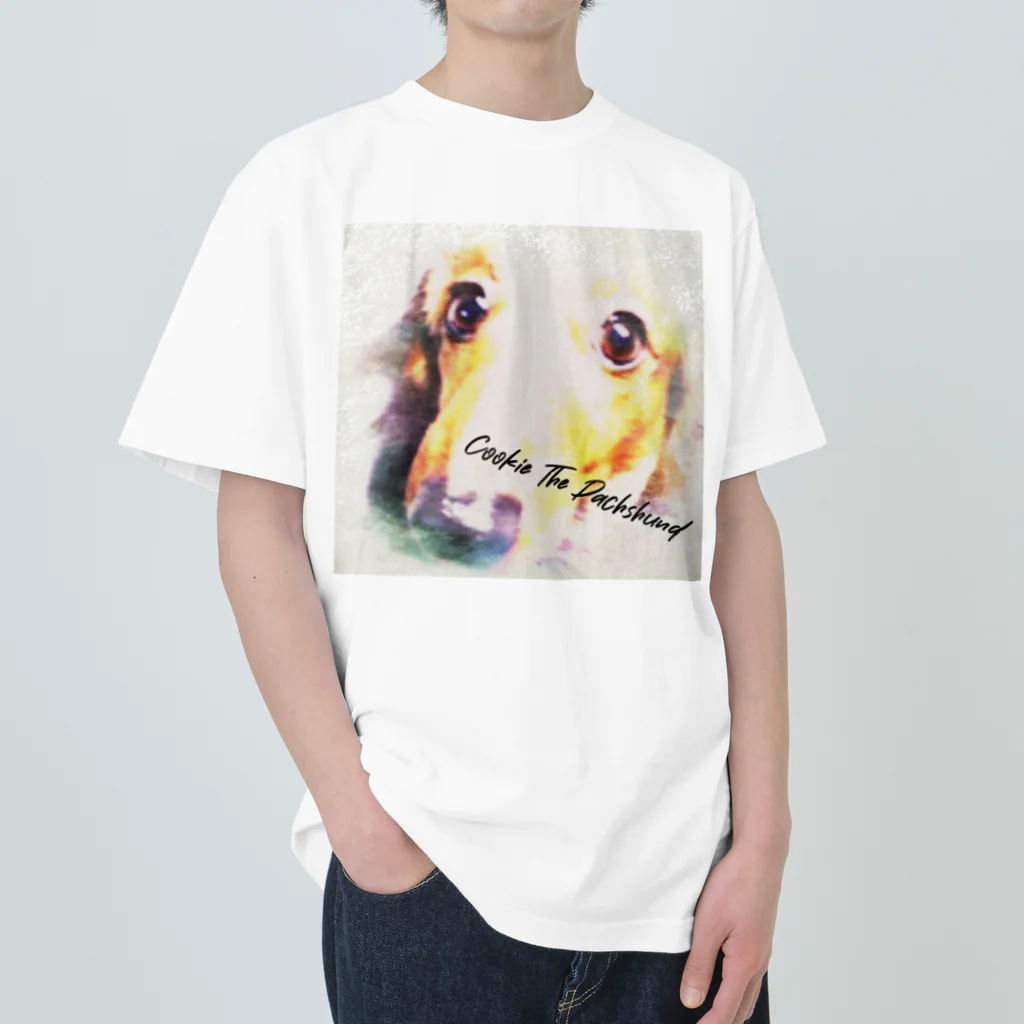 Masterpiece MakerのCookie The Dachshund Heavyweight T-Shirt