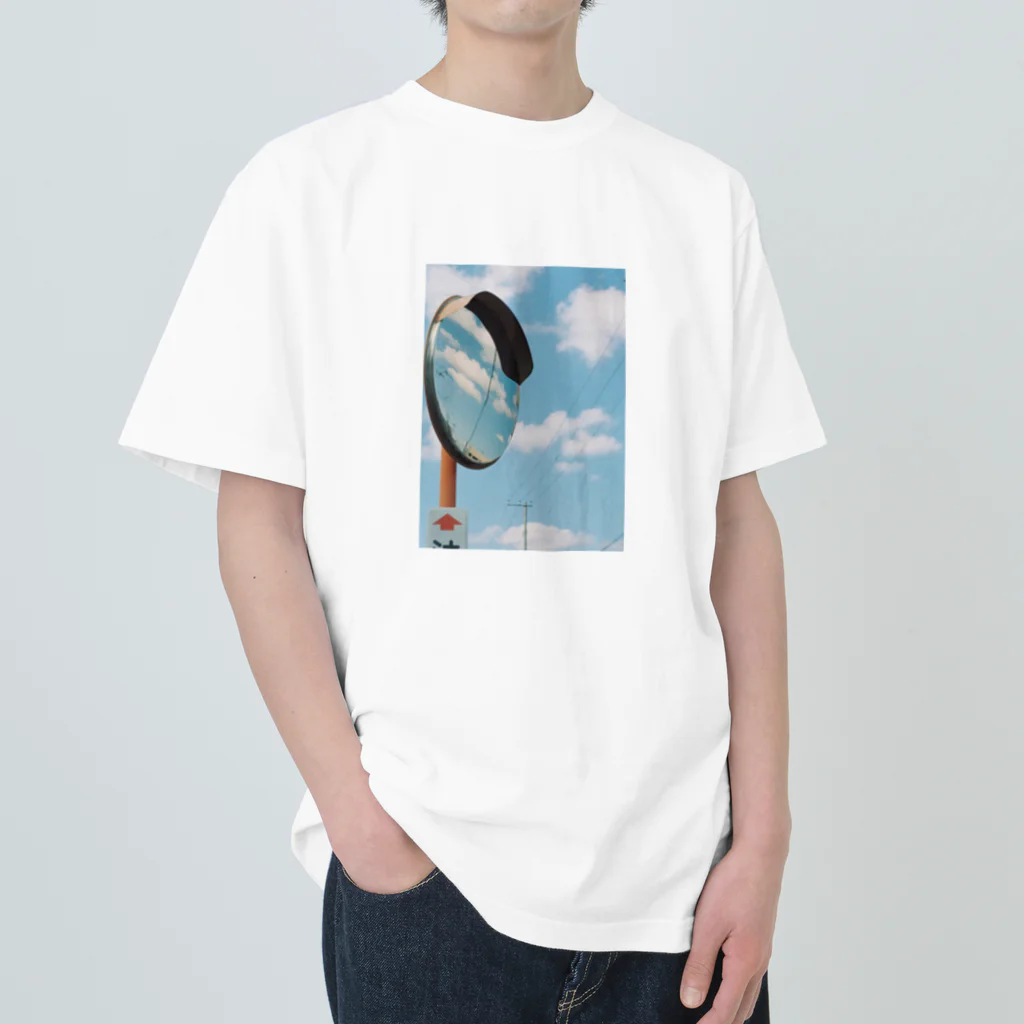 宮野悠里のお店の青空ミラー Heavyweight T-Shirt