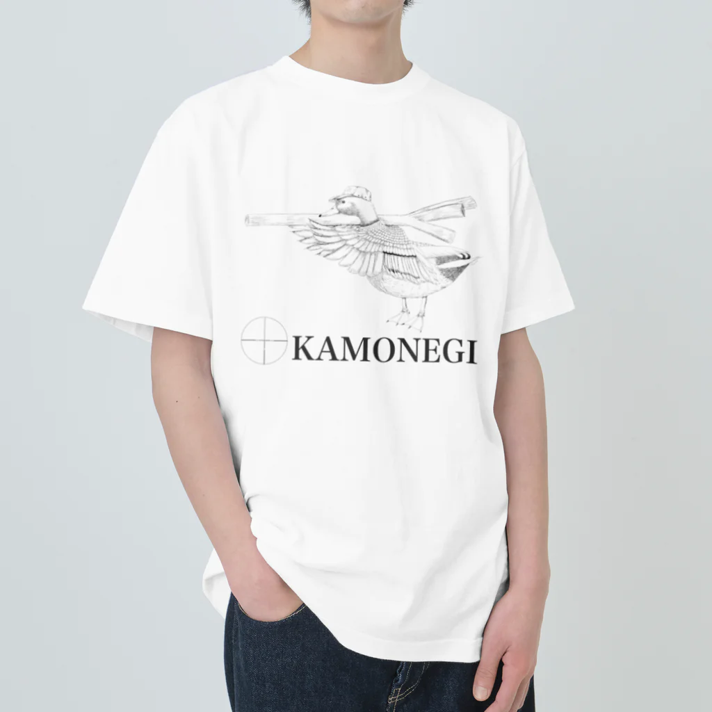 ヘシコヤン本舗のkamonegi モノクロ Heavyweight T-Shirt