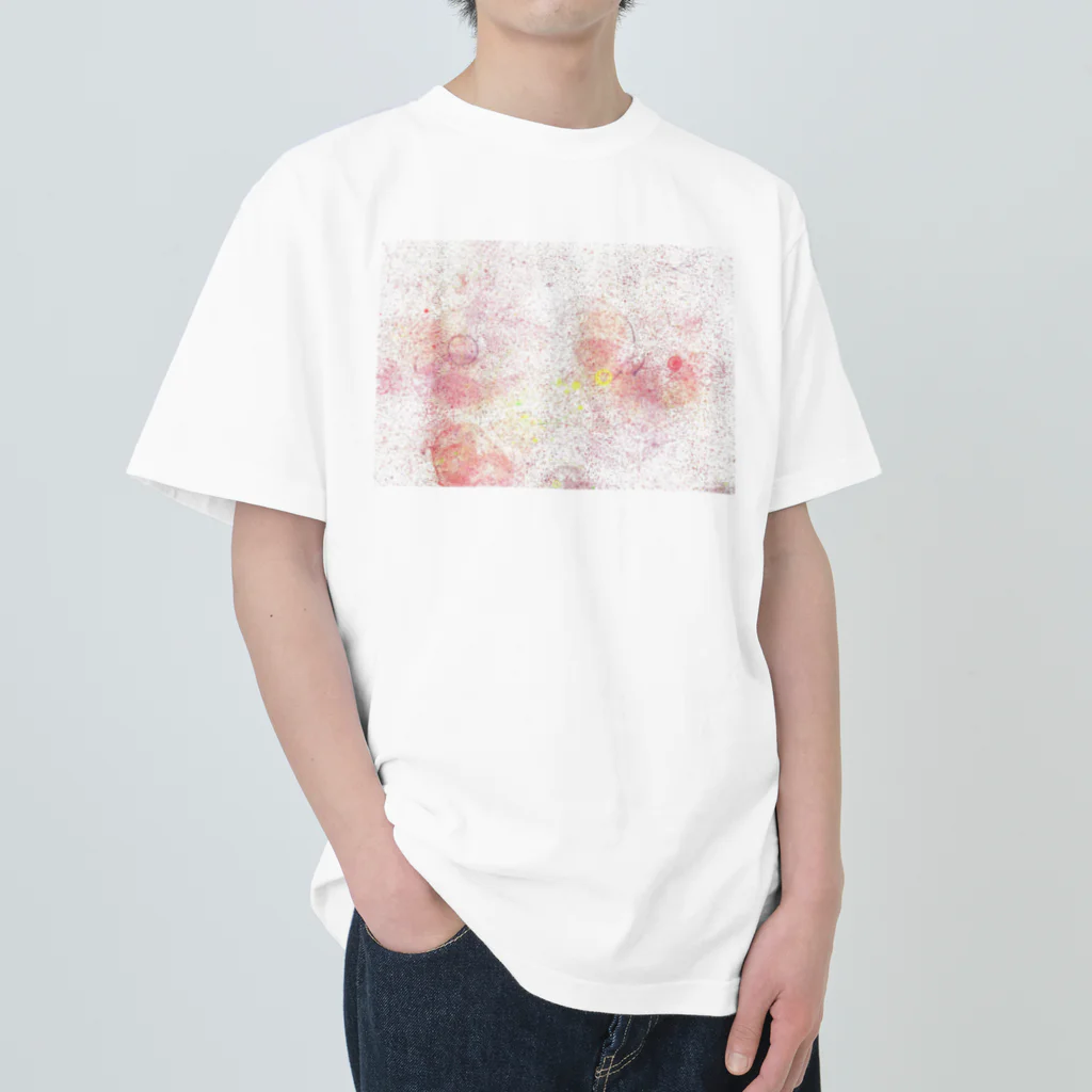 Keriiのイラストのシャボン玉アート　ピンク系 Heavyweight T-Shirt