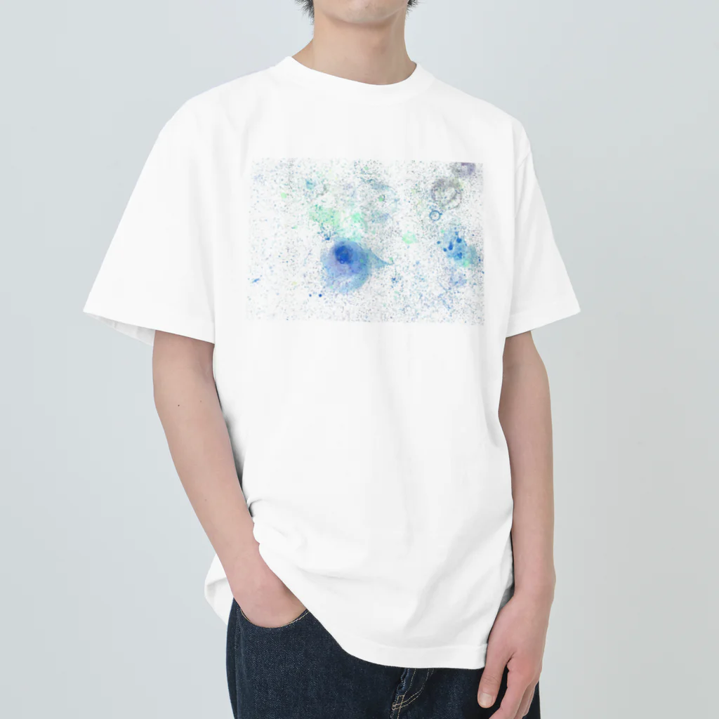 Keriiのイラストのシャボン玉アート　ブルー系 Heavyweight T-Shirt