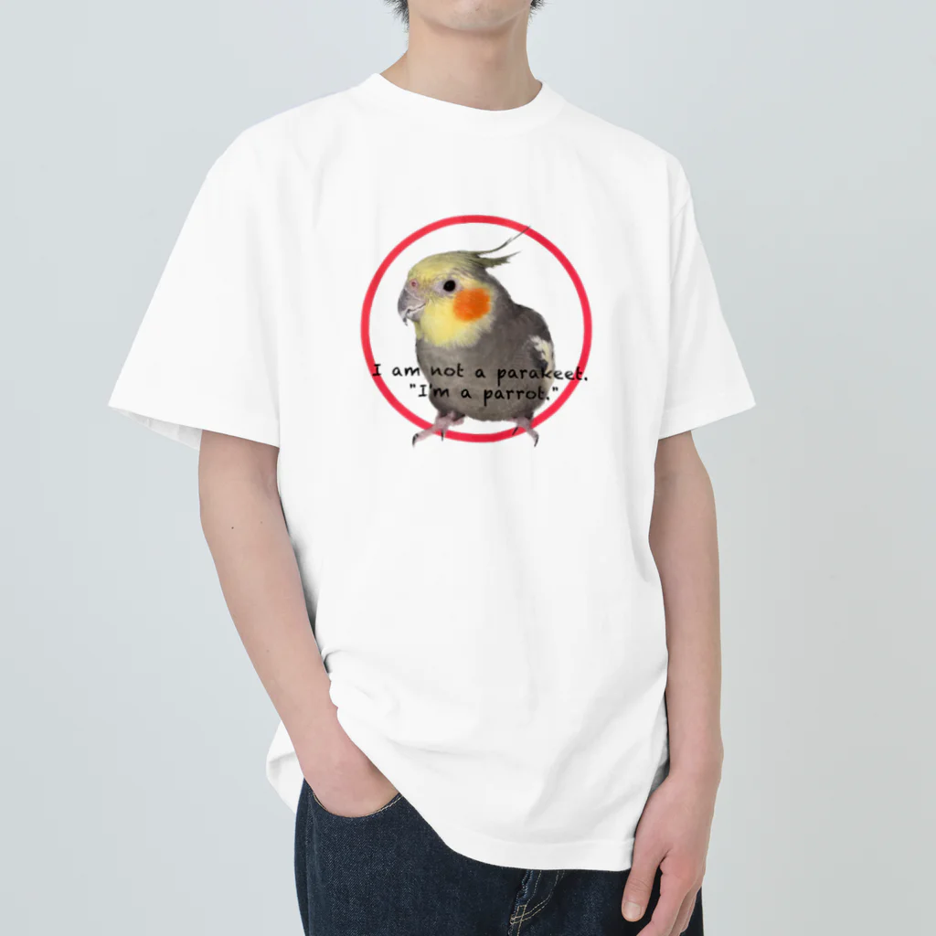 mon chou chouのオカメインコからひと言 ヘビーウェイトTシャツ