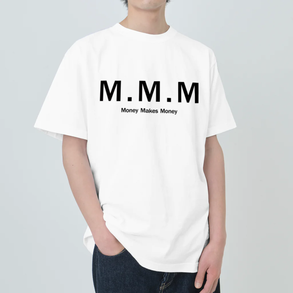 MoneyMakesMoneyのMoneyMakesMoney initial logo black Heavyweight T-Shirt