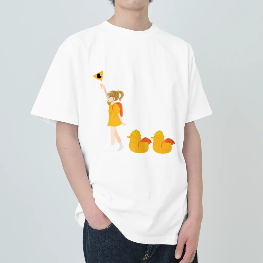 くるぶしのドット絵アヒル Heavyweight T-Shirt