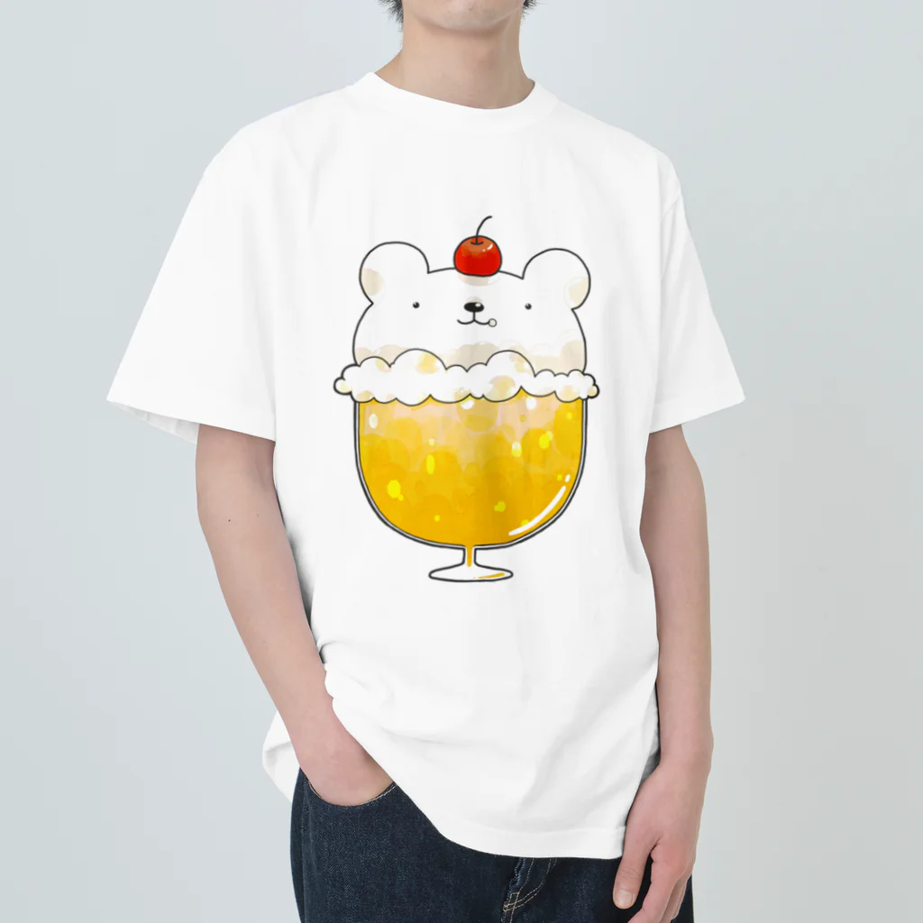 pecori ぺこりのしろくまのクリームソーダ　オレンジ味 Heavyweight T-Shirt