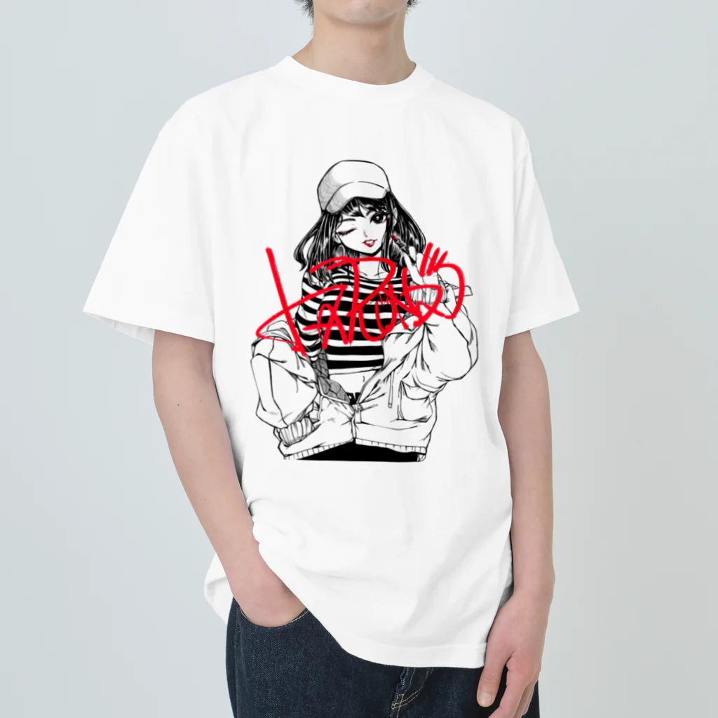 遥奈-Haruna-🦔の1周年ヘビーTシャツ(W) ヘビーウェイトTシャツ