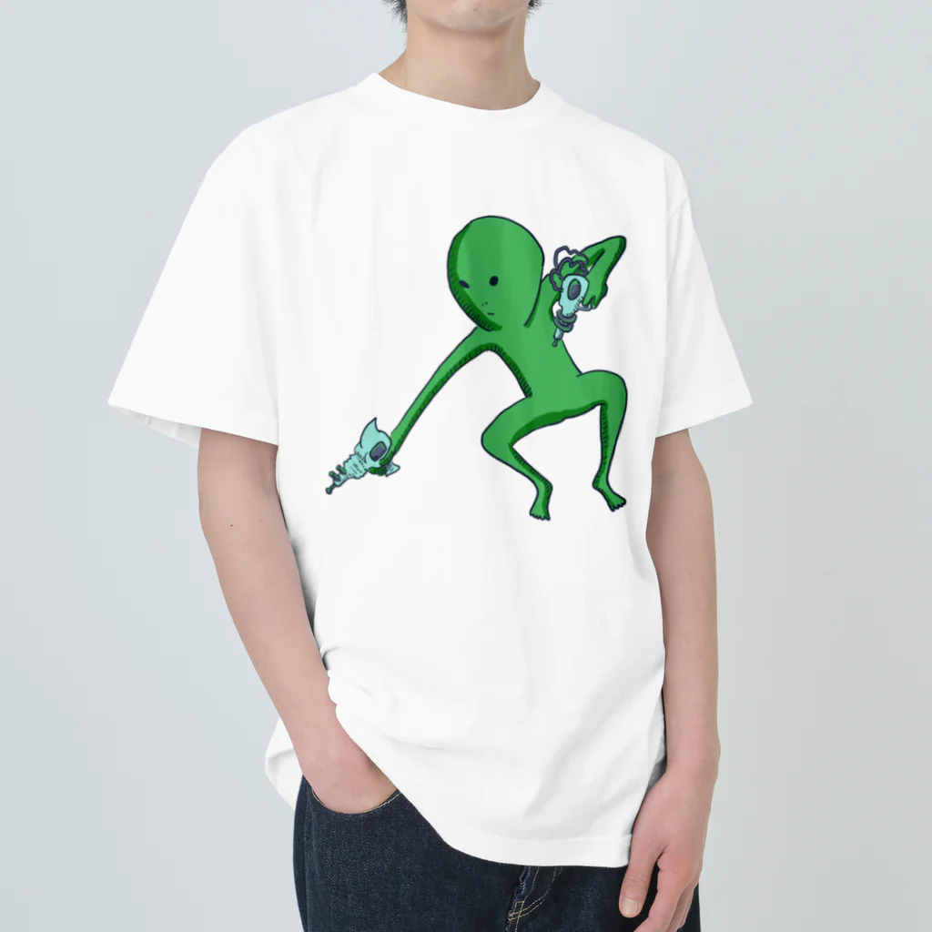 doteauの宇宙人くん：光線ピューピュー Heavyweight T-Shirt