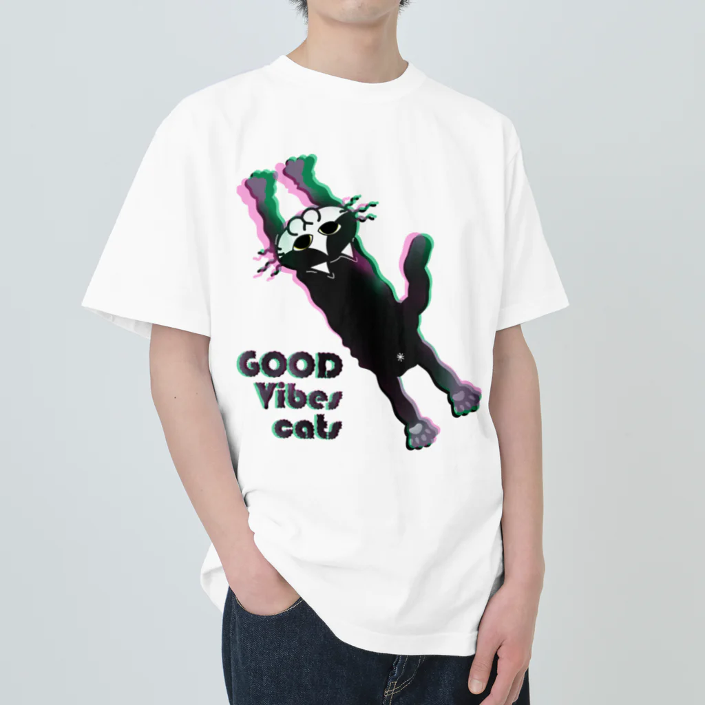 GOOD VIBES CATSのGOOD VIBES CATS ヘビーウェイトTシャツ