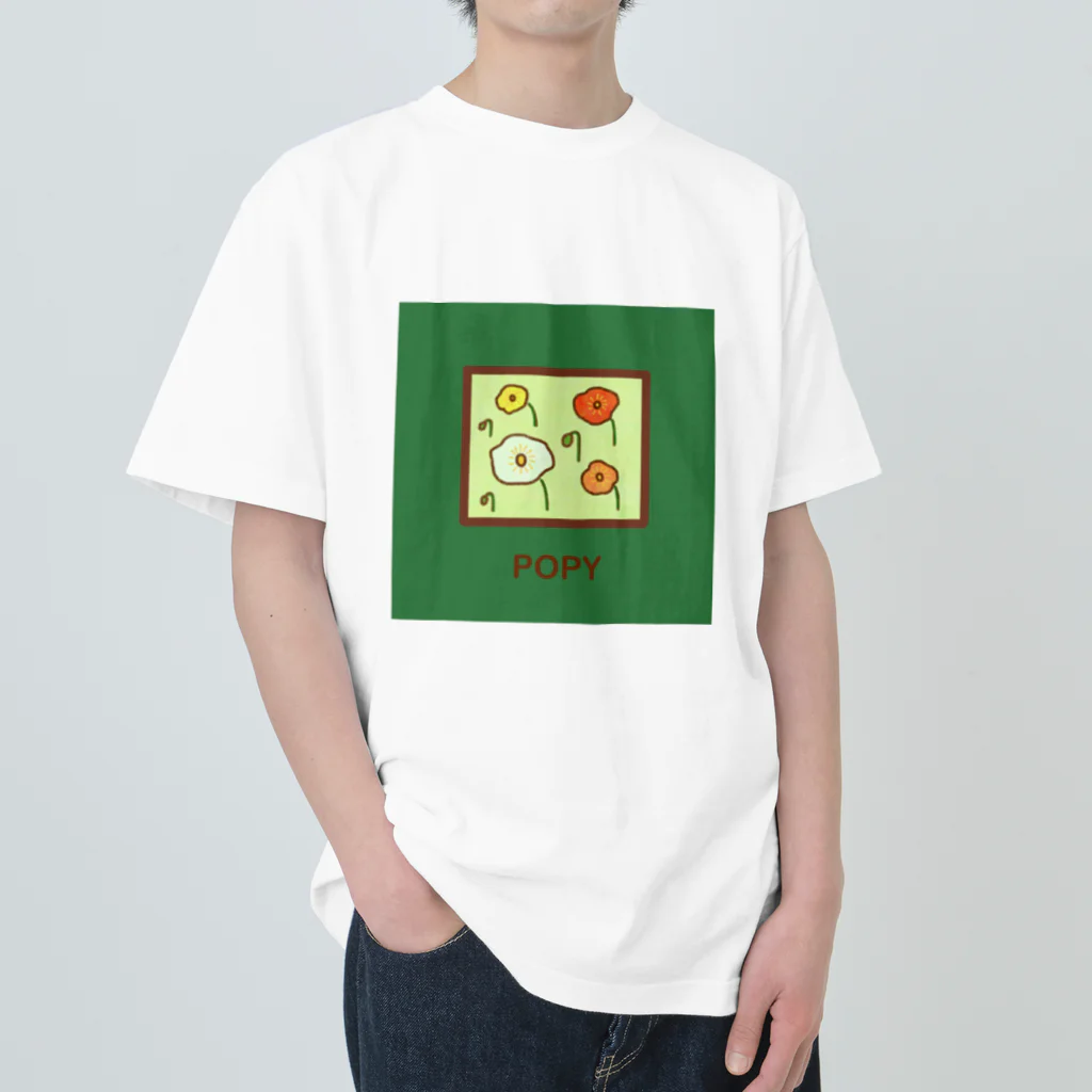 おかっぱガールのPOPY Heavyweight T-Shirt