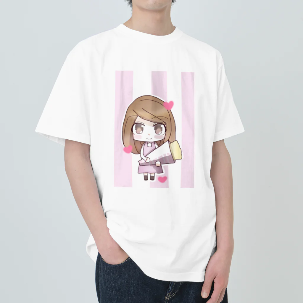 donburin_0のクレープと女の子 Heavyweight T-Shirt