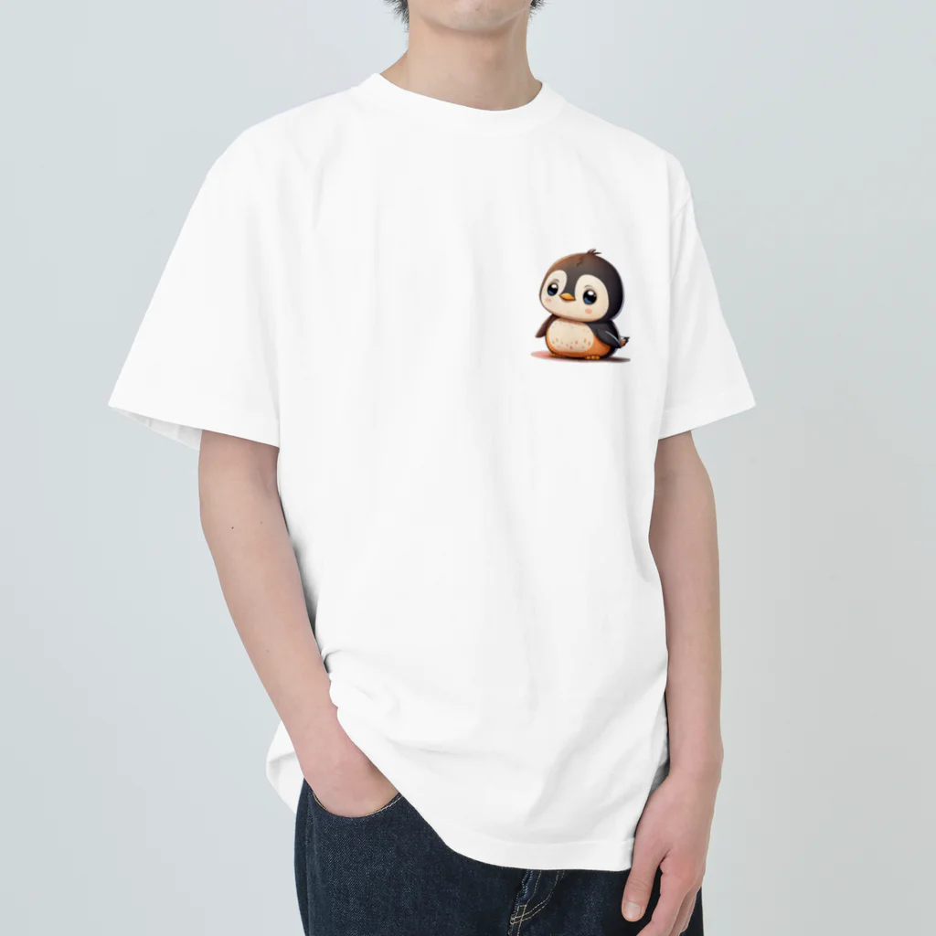 チビアニメのチビペンギン Heavyweight T-Shirt