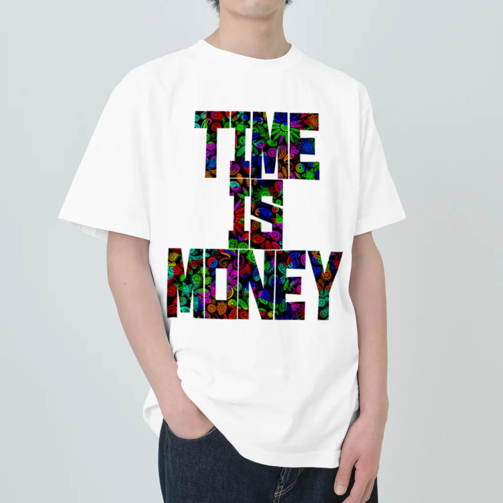 ちび丸のTime is money（タイムイズマネー） ヘビーウェイトTシャツ