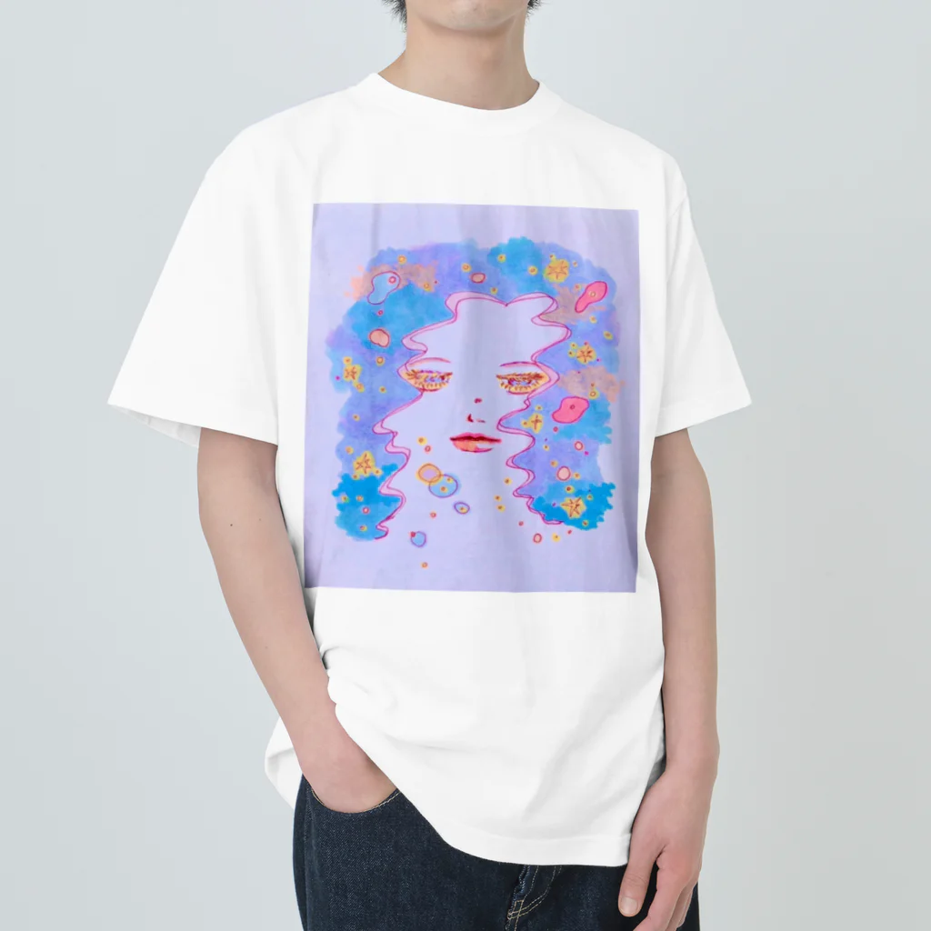 塩バターの昼下がりに夜の女神 Heavyweight T-Shirt