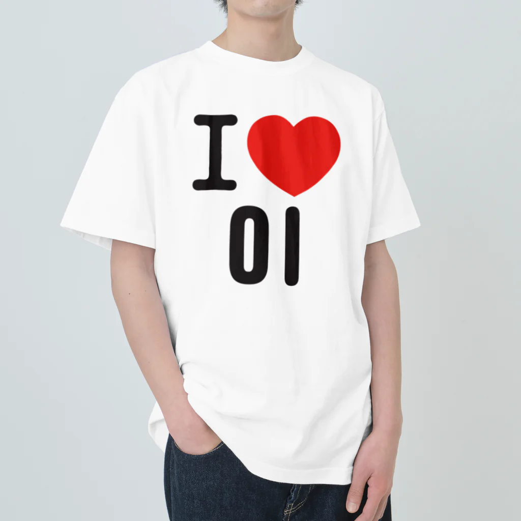 한글팝-ハングルポップ-HANGEUL POP-のI LOVE 이-I LOVE 李・イ- ロゴ ヘビーウェイトTシャツ