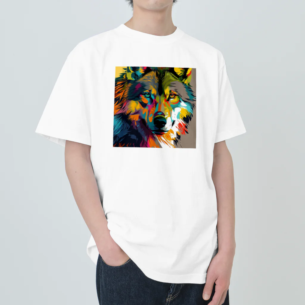 チビアニメのオオカミ Heavyweight T-Shirt