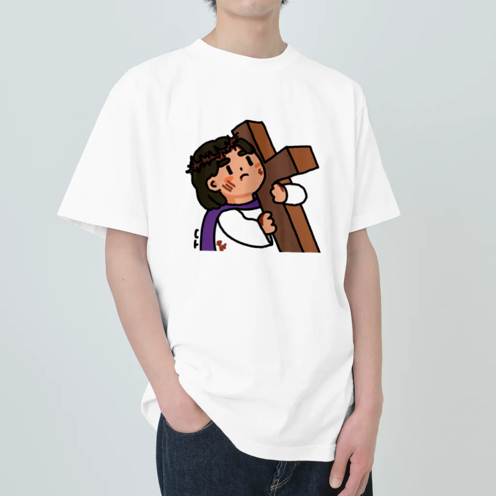 littleonesの十字架 Good friday ヘビーウェイトTシャツ