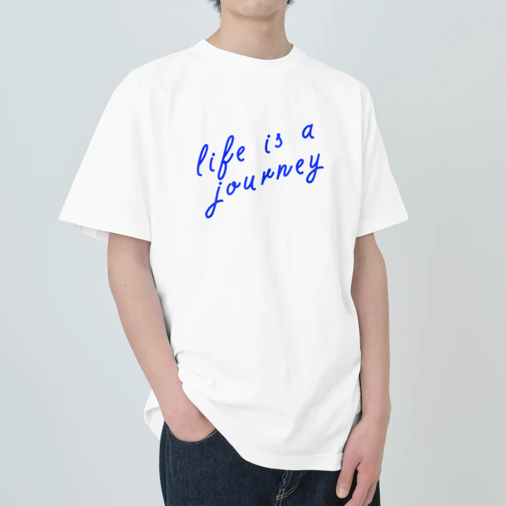 rihomiyakeのLife is a journey ヘビーウェイトTシャツ