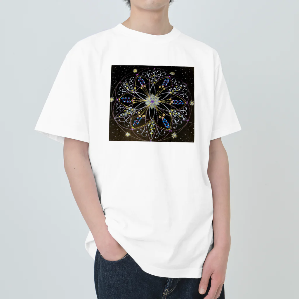 まいかる🔮 何かをチャレンジするときの開運アドバイザーの開運マンダラ(恋愛運) ヘビーウェイトTシャツ