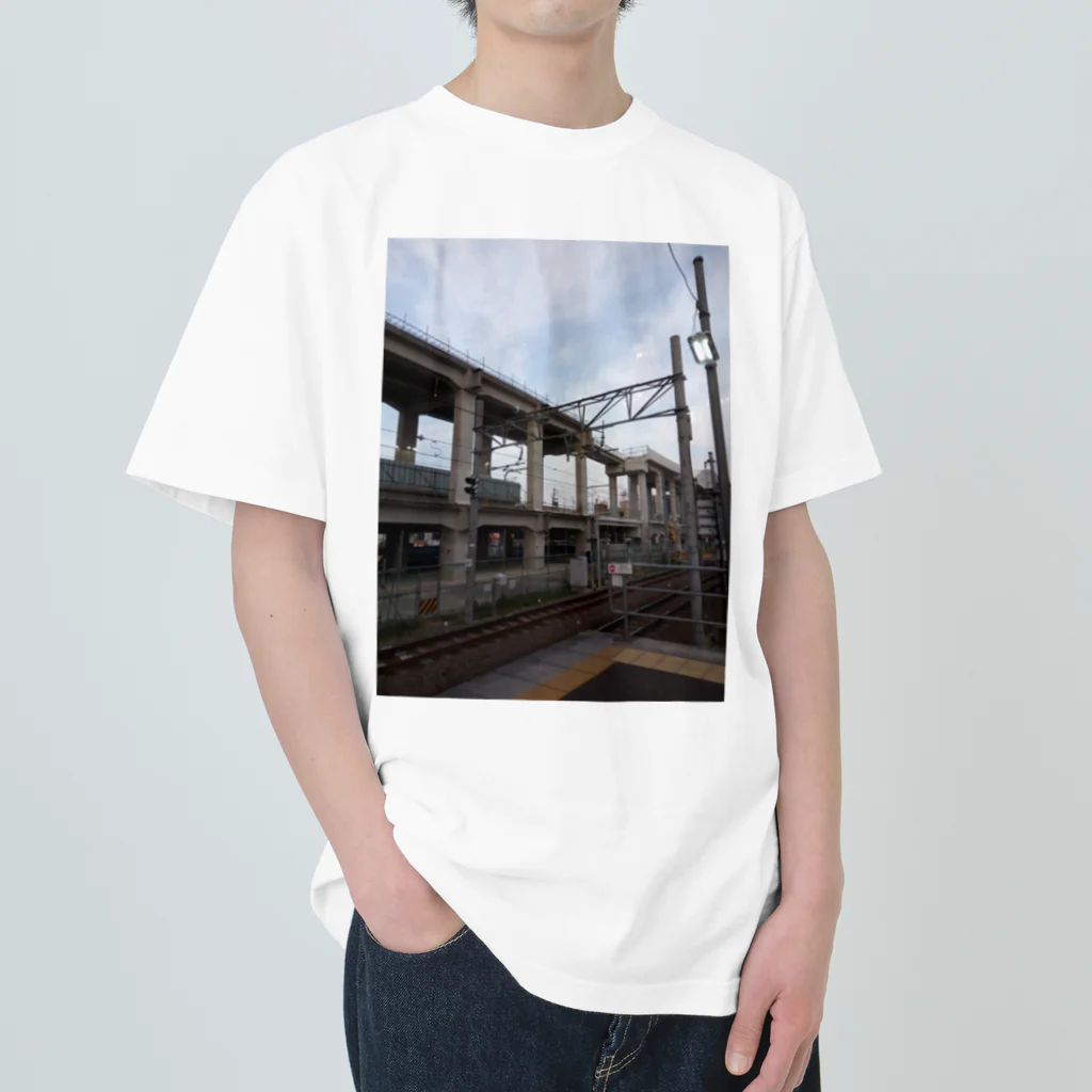 19820909の知立駅 ヘビーウェイトTシャツ