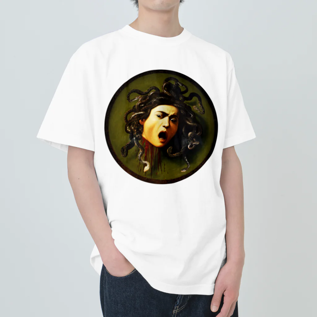 MUGEN ARTのメドゥーサ　カラヴァッジオ　Caravaggio / Medusa ヘビーウェイトTシャツ