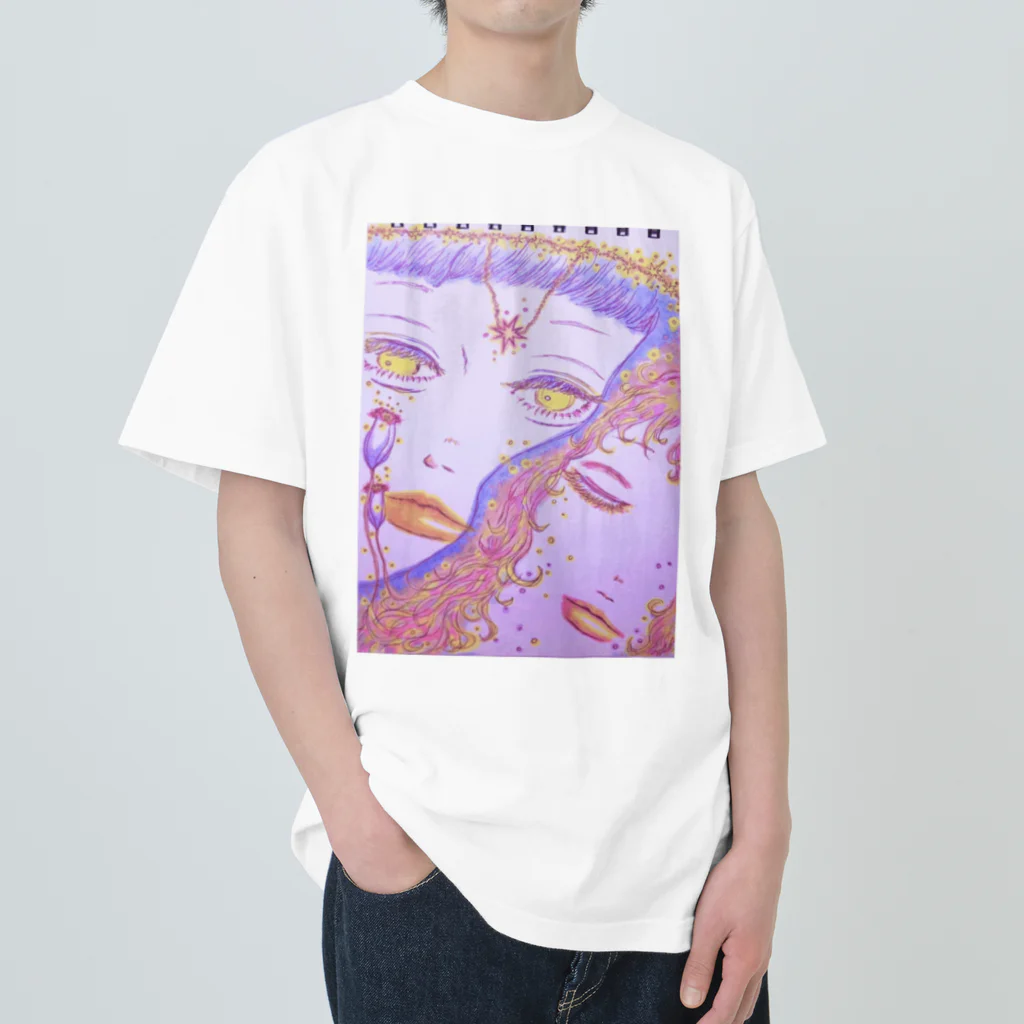 塩バターの夜と花 Heavyweight T-Shirt