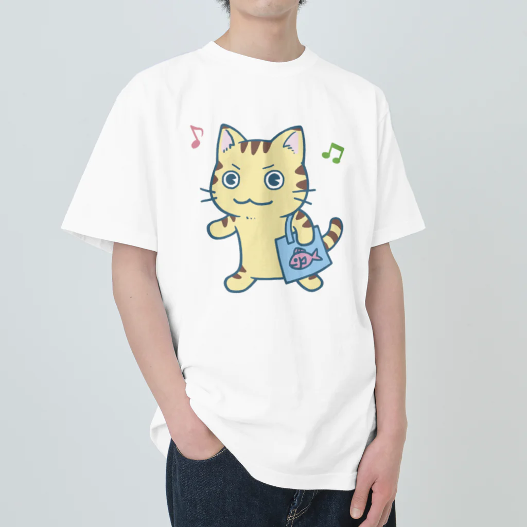 takyu_takkyのお出かけトラネコT Heavyweight T-Shirt